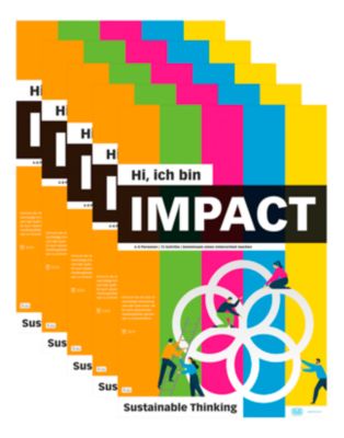 Flipchartblock PLAYROOM IMPACT FLIP, 12 vorgedruckte Blatt für CSR/Entwicklung, B 650 x H 970 mm, Papier, mehrfarbig, 5 Stück