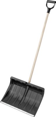 Flora Schneeschieber, inkl. Stiel mit D-Griff, B 500 x T 355 mm, Polypropylen/Stahl/Holz