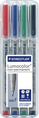 Folienschreiber Universalstift,  F, WL, sortiert, 4er-Set