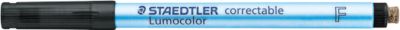 Folienstifte Staedtler Lumocolor® correctable 305, Linienbreite F, trocken abwischbar, 10 St., schwarz