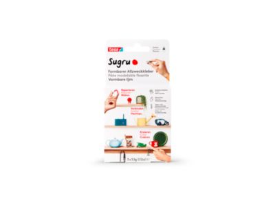Formbarer Allzweckkleber Sugru by tesa®, Verarbeitung 30 min, 3er-Pack (3 x 3,5 g), in Schwarz, Weiß & Grau