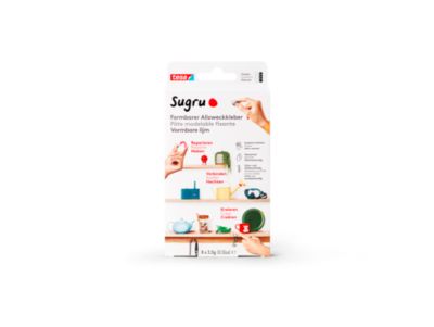 Formbarer Allzweckkleber Sugru by tesa®, Verarbeitung 30 min, 8er-Pack (8 x 3,5 g), in Schwarz & Weiß