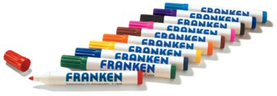 Franken Boardmarker Z1901, nachfüllbar, 10 Stück, farblich sortiert, Strichstärke 2 - 6 mm
