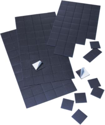 FRANKEN Magnetplättchen, 20 x 20 mm, selbstklebend, 50 Stück, schwarz