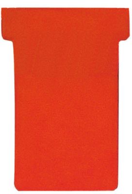 Franken T-Karten, für Stecktafel, Größe 1, Kopfbreite 29 mm, Fußbreite 17 mm, Höhe 47 mm, rot