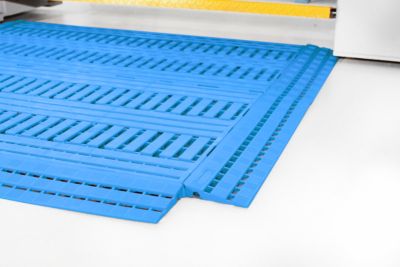 Fußbodenrost Work Deck, L 1200 x B 600 x H 25 mm, blau