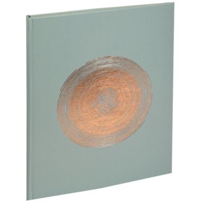 Gästebuch 100 Seiten gold, 27x22cm, Ellipse Grün - Grün