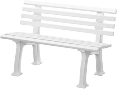 Gartenbank, 2-Sitzer, L 1200 mm, weiß