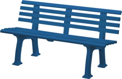Gartenbank, 3-Sitzer, L 1500 mm, blau