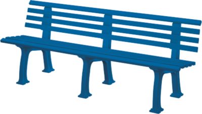 Gartenbank, 4-Sitzer, L 2000 mm, blau
