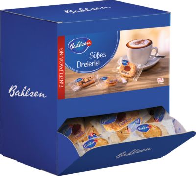 Gebäck Bahlsen Süßes Dreierlei, 150 Einzelpackungen mit 3 verschiedene Sorten, Box mit insgesamt ca. 1050 g