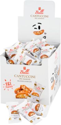 Gebäck Belli Cantuccini, toskanisches Mandelgebäck, 75 x 8 g in Klappbox