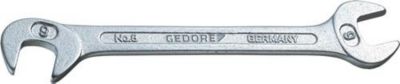 Gedore Doppelmaulschlüssel 8, SW 7 mm, Länge 90 mm, CV-Stahl, kurz, Sechskant