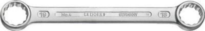 Gedore Doppelringschlüssel 4, SW 6 x 7 mm, Länge 99 mm, CV-Stahl, gerade, Zwölfkant mit UD-Profil
