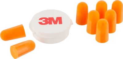 Gehörschutzstöpsel 3M 1100, Einweg, SNR-Wert 35 dB, Weichschaum, orange, 4 Paar, in Aufbewahrungsbox