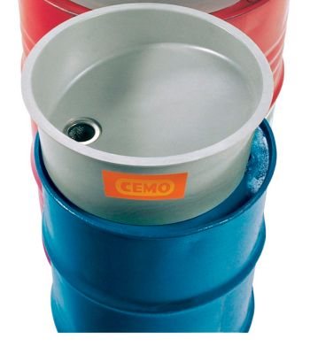 GFK-Einfülltrichter CEMO, ohne Klappdeckel, für 60 l Fass, Durchmesser 390 mm