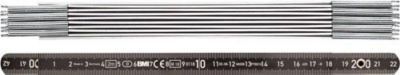 Gliedermaßstab L.2m B.14mm mm/cm EG II Alu.schwarz BMI