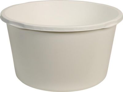 GRIPLINE Mörtelkübel 65L, Kunststoff, verstärkt, weiß, 4 Griffe, L-Skala