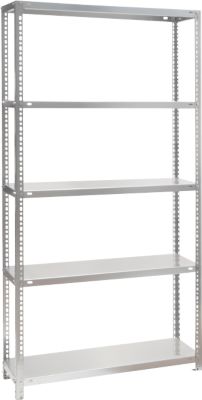 Grund-Schraubregal WR, 5 Fachböden, B 1300 x T 300 x H 2000 mm