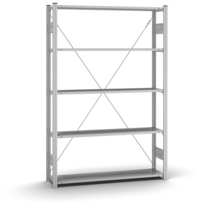 Grund-Steckregal Orion Plus, verzinkt, B 1300 x T 300 x H 2000 mm