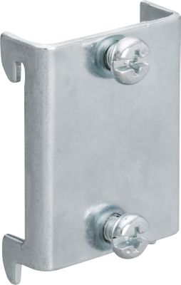 Grundplatte WFI, für die Montage von Lochplatten mit Lochgröße 9 x 9 mm & Lochabstand 38 mm, B 34 x H 40 mm, Stahl, 5 Stück