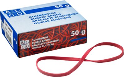 Gummibänder, rot, 150 x 4 mm, 50 g