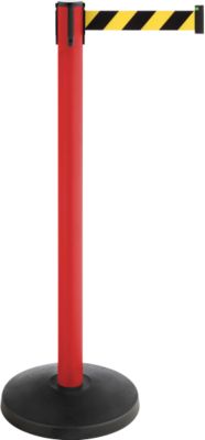 Gurtabsperrpfosten, 2er-Set, rot, Gurt schwarz/gelb
