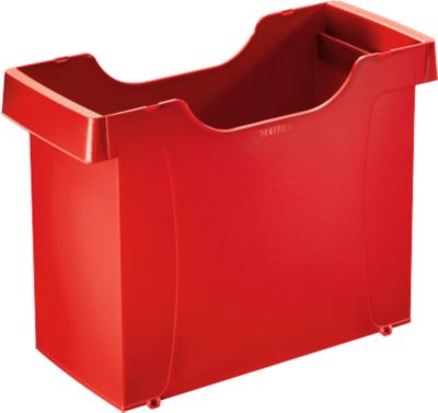 Hängemappenbox Leitz Uni-Box Plus 1908, DIN A4, für ca. 20 Hängemappen, Griffmulden, rot