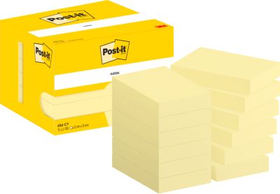 Haftnotizen Post-it 656 CY, 12 Blöcke, 100 Blatt je Block, 51 x 76 mm, PEFC-zertifiziert, gelb