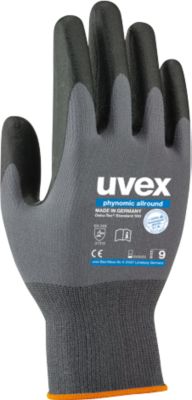 Handschuhe Uvex phynomic allround, Polyamid/Elastan, Aqua-Polymer-Schicht, EN 388 (3 1 3 1), 10 Paar, Gr. 6