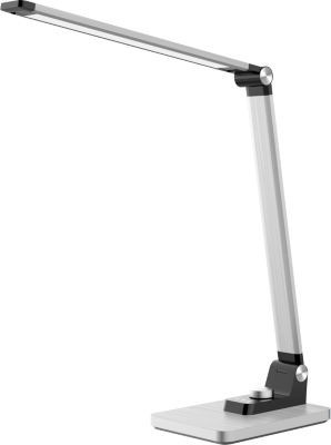 Hansa LED Tischleuchte Breeze, dimmbar, 3 Farbtemperaturen, bis 5800 K, 8,5 W, gebürstet, silber