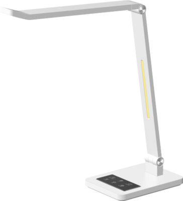 Hansa Tide LED-Tischlampe, Farbtemperatur einstellbar, Memory-Funktion, metallicgrau/weiß