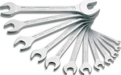 Hazet Doppelmaulschlüsselset 450N, 10-teilig, SW 6-32 mm, CV-Stahl, Sechskant