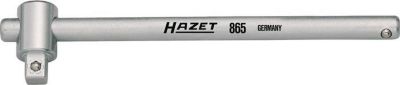 HAZET Quergriff mit Gleitstück 865, 1/4 Zoll, CV-Stahl, L 115 mm, verchromt poliert, DIN 3122, ISO 3315