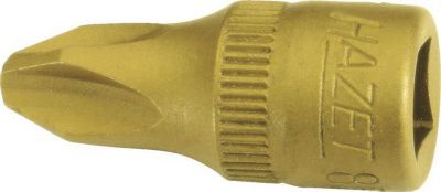 HAZET Steckschlüsseleinsatz 8506, 1/4 Zoll PH 2, L 28 mm, CV-Stahl, TIN-beschichtet, ISO 8764-1