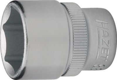HAZET Steckschlüsseleinsatz 880, 3/8 Zoll Antrieb, SW 8 mm, L 24 mm, 6-kant, CV-Stahl verchromt, DIN 3124 / ISO 2725-1