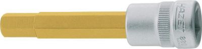 HAZET Steckschlüsseleinsatz 8801, 3/8 Zoll, SW 6 mm, L 65 mm, TIN-beschichtet, DIN 7422