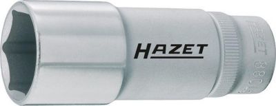 HAZET Steckschlüsseleinsatz 880LG, 3/8 Zoll Vierkantantrieb, SW 13 mm, L 54 mm, 6-kant, CV-Stahl, verchromt poliert