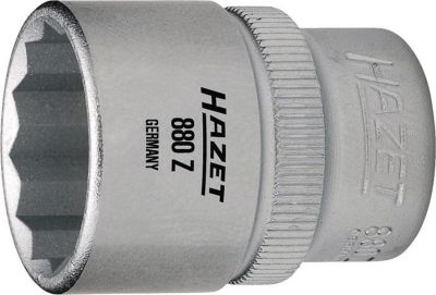 HAZET Steckschlüsseleinsatz 880Z, 3/8 Zoll, 12-kant, SW 11 mm, Länge 26 mm, CV-Stahl verchromt