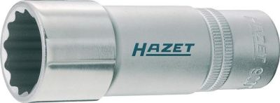 HAZET Steckschlüsseleinsatz 900TZ10, 1/2 Zoll, SW 10 mm, L 85 mm, CV-Stahl, verchromt, DIN 3124/ISO 2725-1