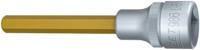 HAZET Steckschlüsseleinsatz 986L-8, 1/2 Zoll Innen-6-kant SW 8 mm, TIN-beschichtet, L 100 mm, DIN 7422