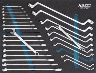 Hazet Werkzeugeinlage 163-374/27, 27-tlg., B 519 x T 392 x H 35 mm, Schaumstoff