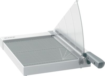 Hebelschneider Leitz Precision Home A4, bis A4, bis 8 Blatt, Papierklemme, Ableselineal, Klingenschutz, Edelstahl und Kunststoff