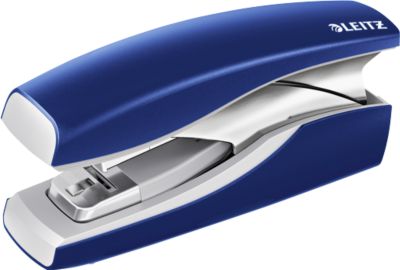 Heftgerät Leitz New NeXXt Softpress, Metall, 30 Blatt / 3 mm, mit 200 Heftklammern, blau