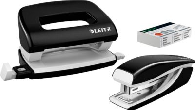Heftgerät + Locher WOW 5561 SET, schwarz