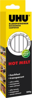 Heißklebepistole Patronen UHU Hot Melt, 200 g, für alle Klebepistolen mit Ø 11 mm, 10 Stück