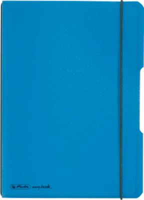 Herlitz Notizbuch my.book, Format DIN A5, Kunststoff, 40 karierte Blätter, blau