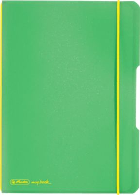 Herlitz Notizbuch my.book, Format DIN A5, Kunststoff, 40 karierte Blätter, grün