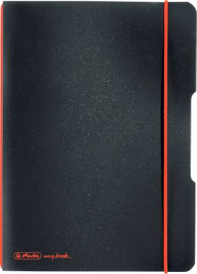 Herlitz Notizbuch my.book, Format DIN A5, Kunststoff, 40 karierte Blätter, schwarz