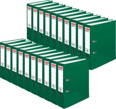 herlitz Ordner maX.file protect, DIN A4, Rückenbreite 80 mm, 20 Stück, grün